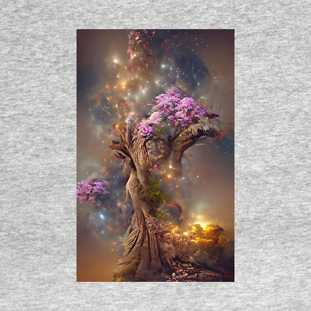 Pink Tree in the Galaxy by ArtStudioMoesker